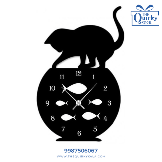 Naughty Cat Wall Clock