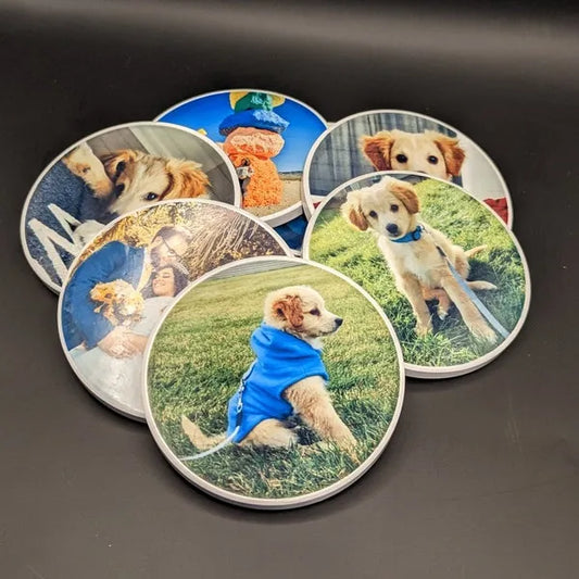 Customized Photo Coasters (Round - Set of 2)